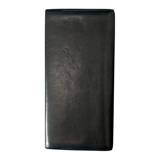 YSL Yves Saint Laurent Black Leather Long Wallet Clutch Bifold - Picture 4 of 12